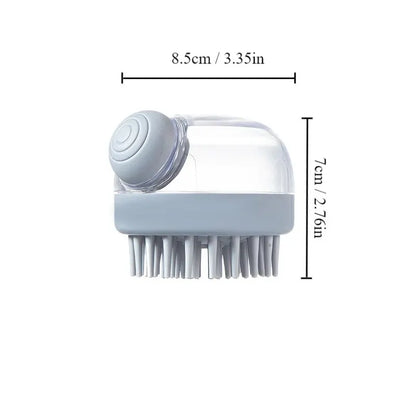 Shampoo Comb Brush Liquid-Infused Hair Brush Head Cleaning Massager Pet Bathing Scalp Massager Multi-functional Body Scrub Brush