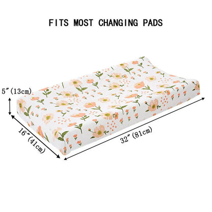Diaper Changing Pad Cover Cotton Soft Breathable Changing Table Cover Waterproof Cute Print Patterns Diaper Changing Table