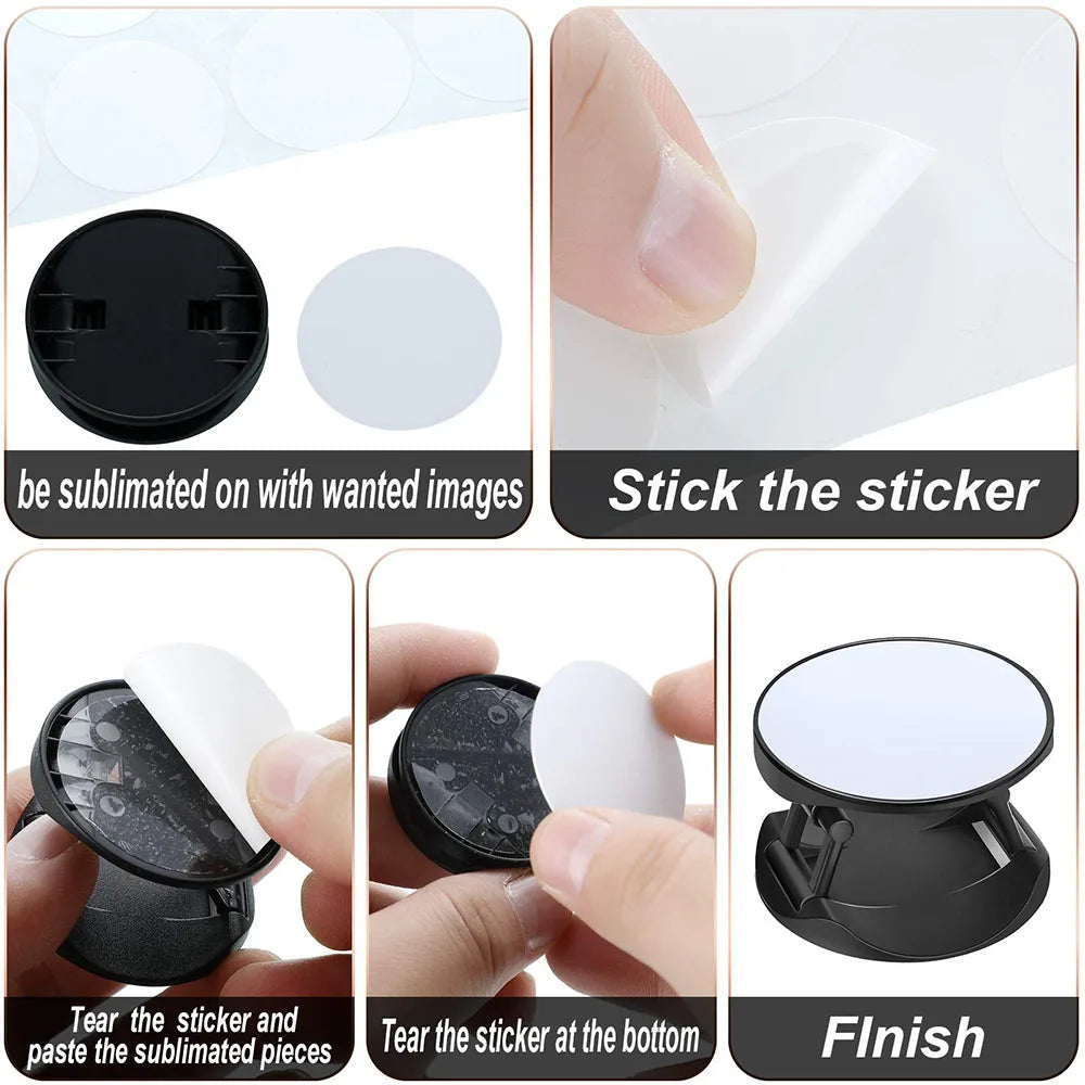 10/20pcs Sublimation Phone Holders Set Collapsible Phone Holders Phone Grip Blanks Self-Adhesive Sublimation Phone Holders