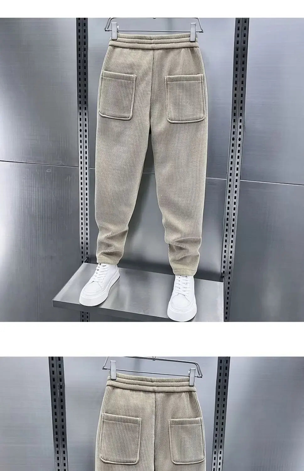 Men's Pants Big Size Men's Winter Clothes Baggy Pants Man Gym Mens Trousers Sport Tracksuit Clothing Cargo Sweatpants Brushed