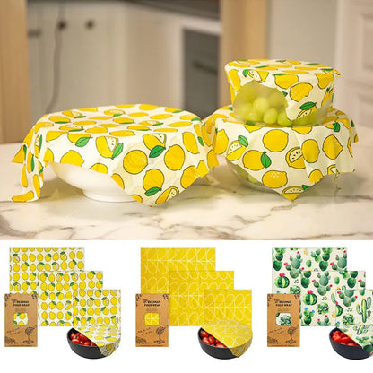 Reusable Food Fresh Keeping Cloth Organic Storage Natural Food Grade Beeswax Food Wrap Eco Friendly Kitchen Food Packaging Paper