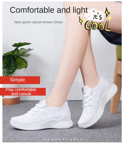 2024 Sports Running Shoes Women's Mesh Breathable Walking Women's Sports Shoes Comfortable and Fashionable Casual Sports Shoes