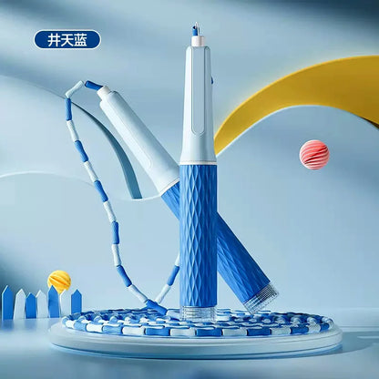 Exam Prep Student Jump Rope – Bamboo Soft Beads Anti-Tangle Design, Ergonomic No-Knot Rope for School Entrance Tests