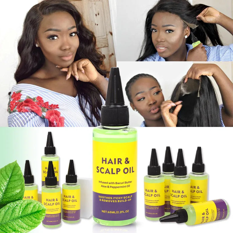Hair Scalp Oil 65Ml Anti Drynes Soothes Itchy Scalp And Removes Product Build Up Infused With Bacuri Butter Aloe&Peppermint Oil