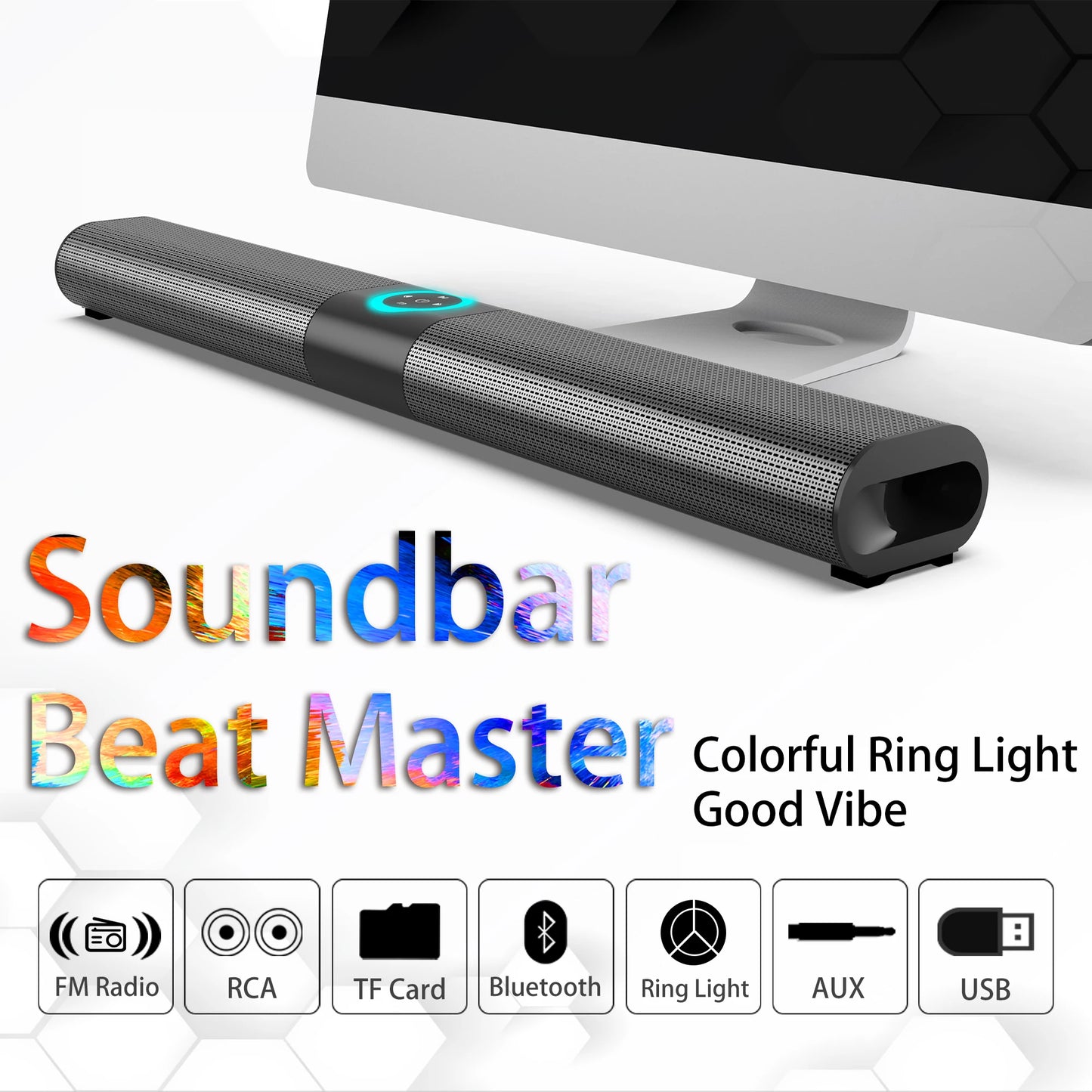 Wireless Soundbar Bluetooth Sound Bar Music System Super Powerful Speaker Wired Surround Stereo Home Theater TV Caixinha De Som