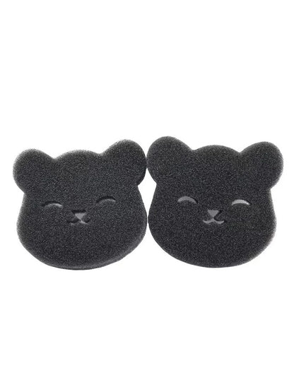 2 /4 Sets Of Household Pet Hair Remover, Machine Washed Bear Sticky Sponge, Reusable, Suitable For Washing Machine, Dryer, Black