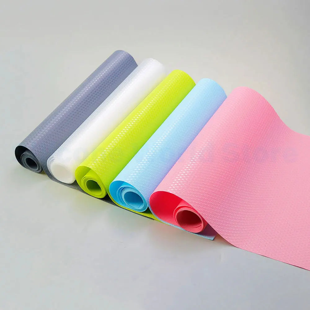 Reusable Shelf Liners Cabinet Mat Drawer Mat Moisture-Proof Waterproof Dust Anti-Slip Fridge Kitchen Table Pad Paper