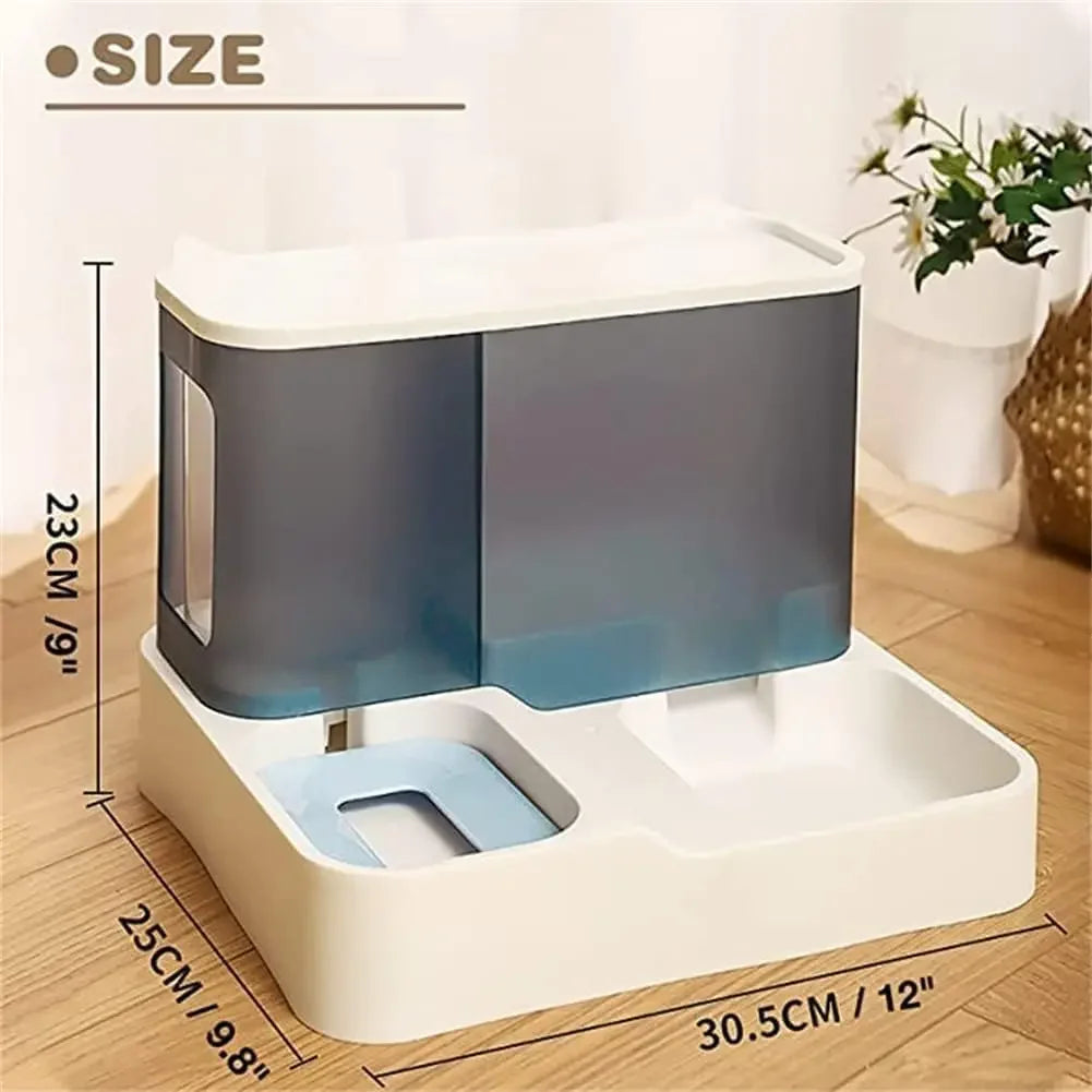 Dog Cat Automatic Feeder 2.8L Large Capacity Feeding Watering Machine Travel Out Automatic Pet Feeder Cat Dog Food Bowl