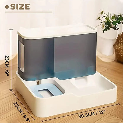 Dog Cat Automatic Feeder 2.8L Large Capacity Feeding Watering Machine Travel Out Automatic Pet Feeder Cat Dog Food Bowl