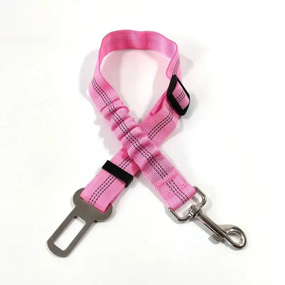 Reflective Dog Seat Belt - Adjustable and Durable Nylon Harness with Bungee Fabric Belt for Safe and Secure Car Travel