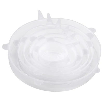 JUSTOOL 12 Pcs Stretchable Silicone Fresh-Keeping Lid For Refrigerator Food Cling Film Bowl Lids Silicone Lid Set Fresh-Keeping