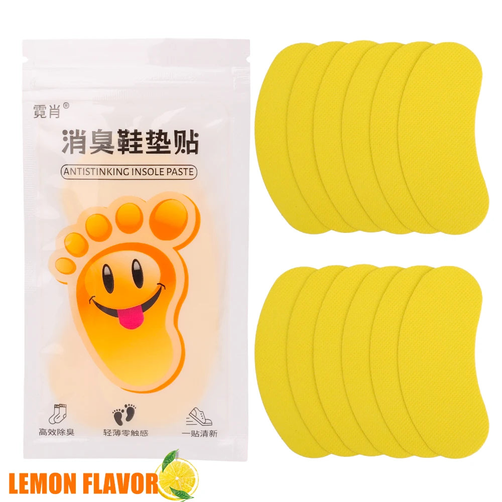 48pcs Shoes Deodorant Sticker Deodorant Foot Odor Deodorants Sneaker Smell Fresh Fruity Aroma Insole Sterilization Sticker Pads