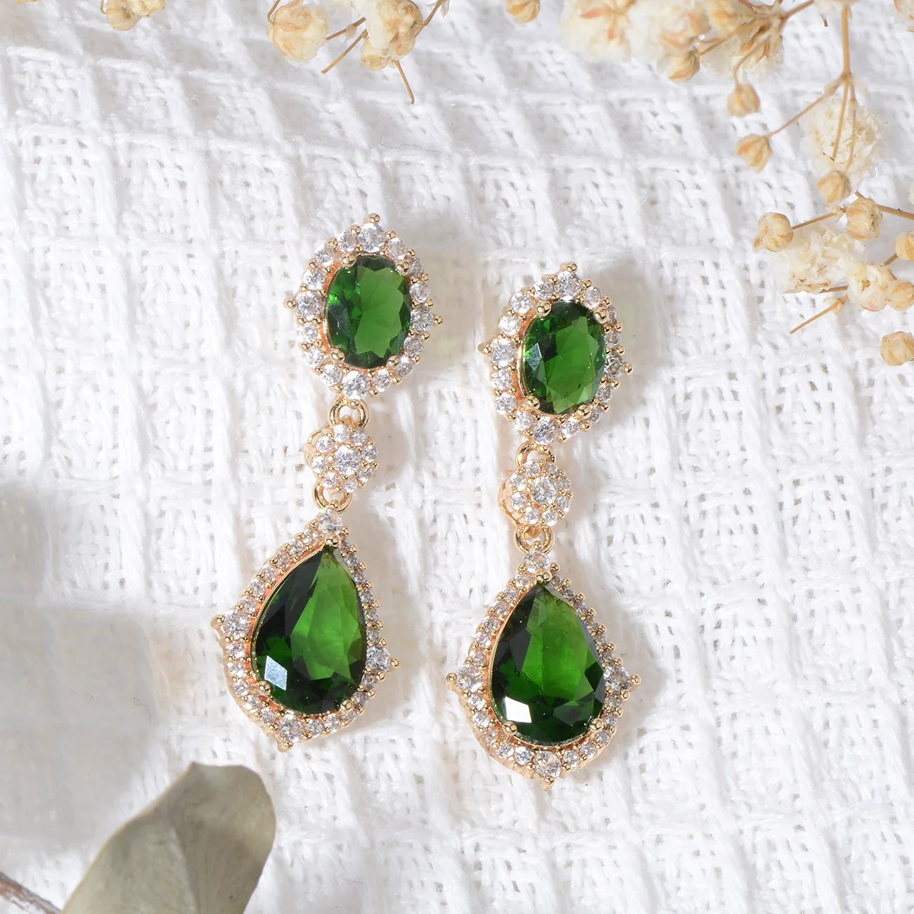 Fashion necklace accessories women's earring Jewelry sets bride's wedding zircon water drop girls earrings for women jewellery