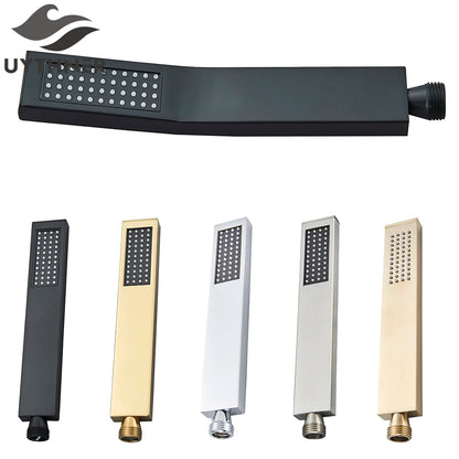 Uythner Handshower Head Brass Shower Head Square Handheld Head Replace Head Faucet Accessory Brass Material