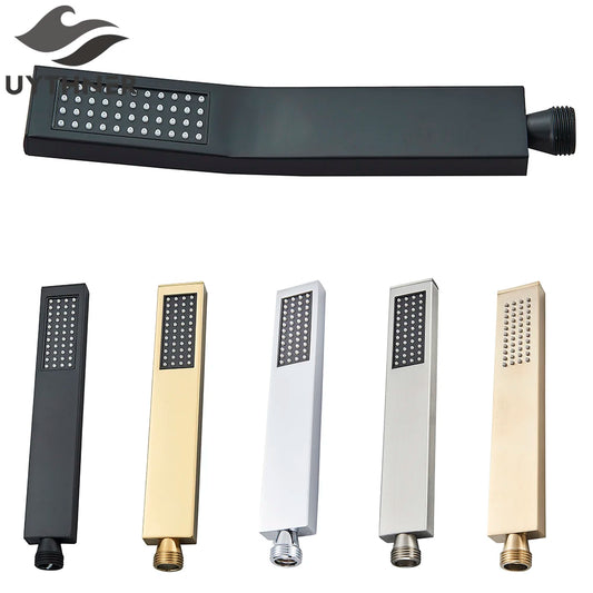 Uythner Handshower Head Brass Shower Head Square Handheld Head Replace Head Faucet Accessory Brass Material