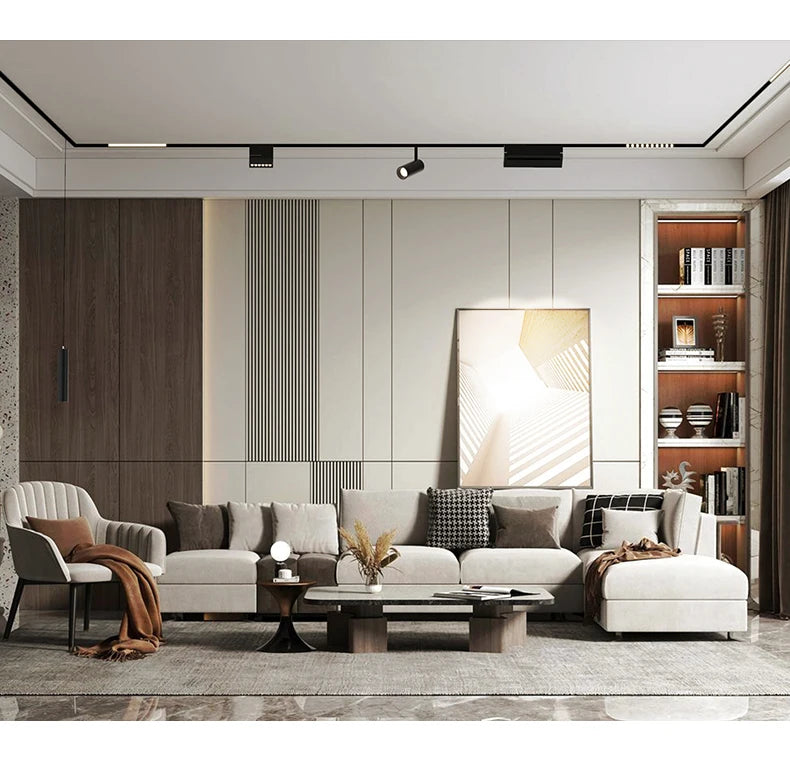 Magnetic Track Light Grille Flood Lamp Modern Embedded Flexible Linear Fixture LED Spotlight DC48V Ceiling Indoor Living