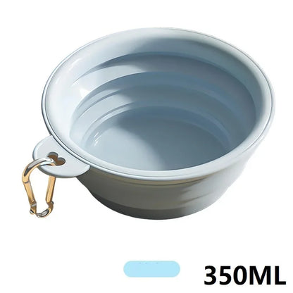 350ML Collapsible Dog Dish Foldable Pet Bowl Portable Water Drinking Bowl for Dogs Cats Outdoor Travel Hiking Camping