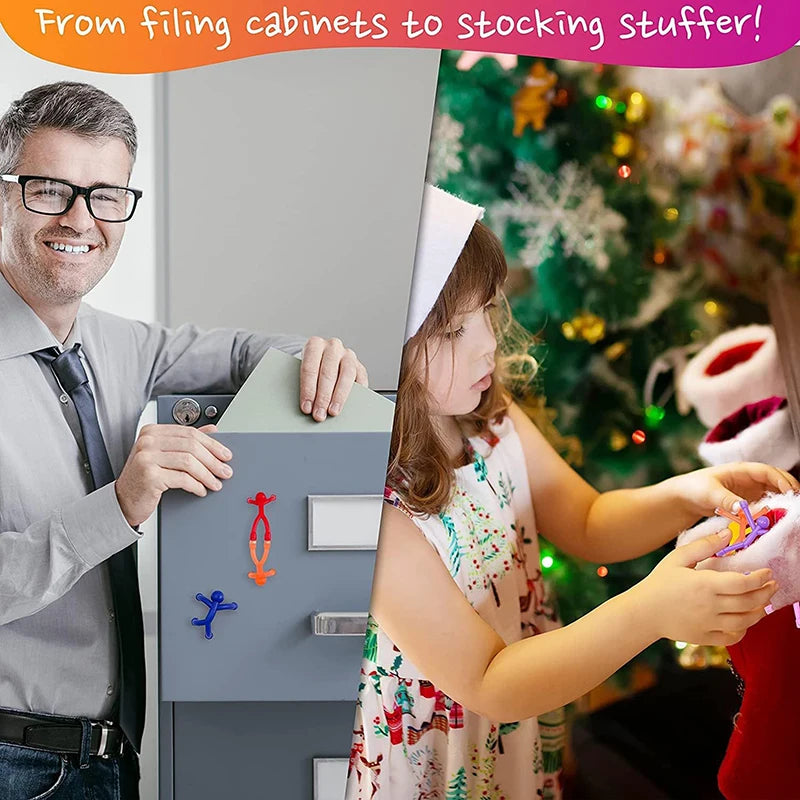 Fridge Magnets Man, Humanoid Magnetic Toys for Fridge Magnetic People Mini Humanoid Colorful Magnetic Toy for Locker Office Home