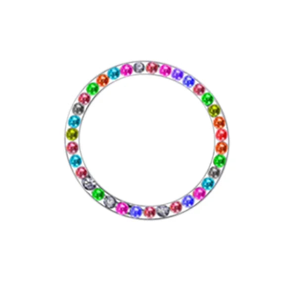 Car One-Click Engine Start Stop Switch Button Cover Crystal Rhinestone Cover Protector Ring Hand-set Sticker Decoration