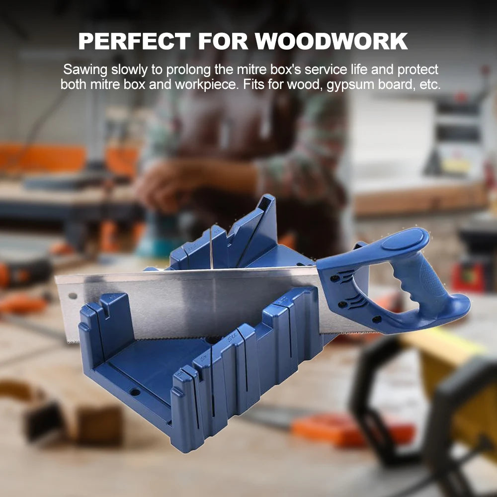 Multifunctional Woodworking Miter Saw Box Miter Saw Holder Saw Storage 45/22.5/90° Plastic Saw Box Medium Miter Saw Cabinet