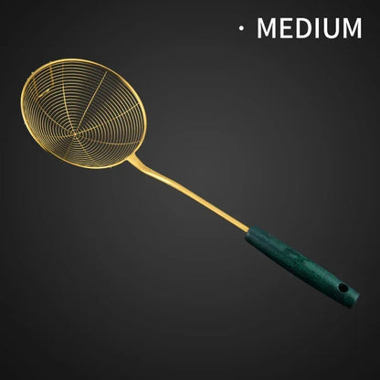 Strainer 304 stainless steel household kitchen scoop Hot pot pot strainer for deep-frying noodles strainer spoon
