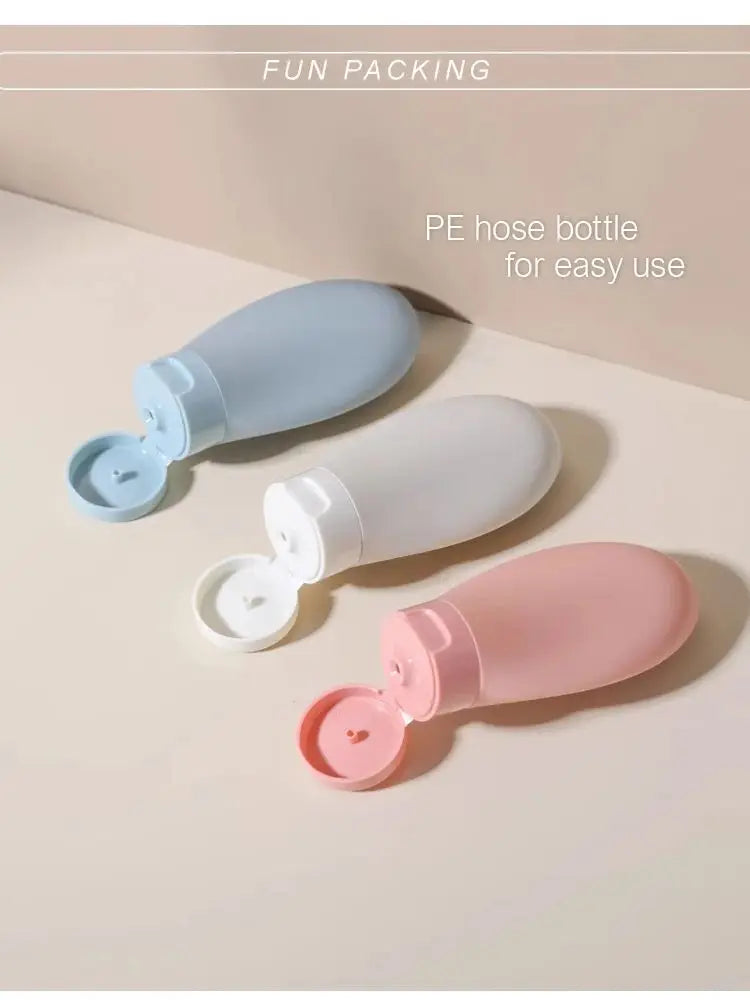 3 pieces of 60ml leak proof refillable packaging liquid container empty travel container, travel size distribution bottles