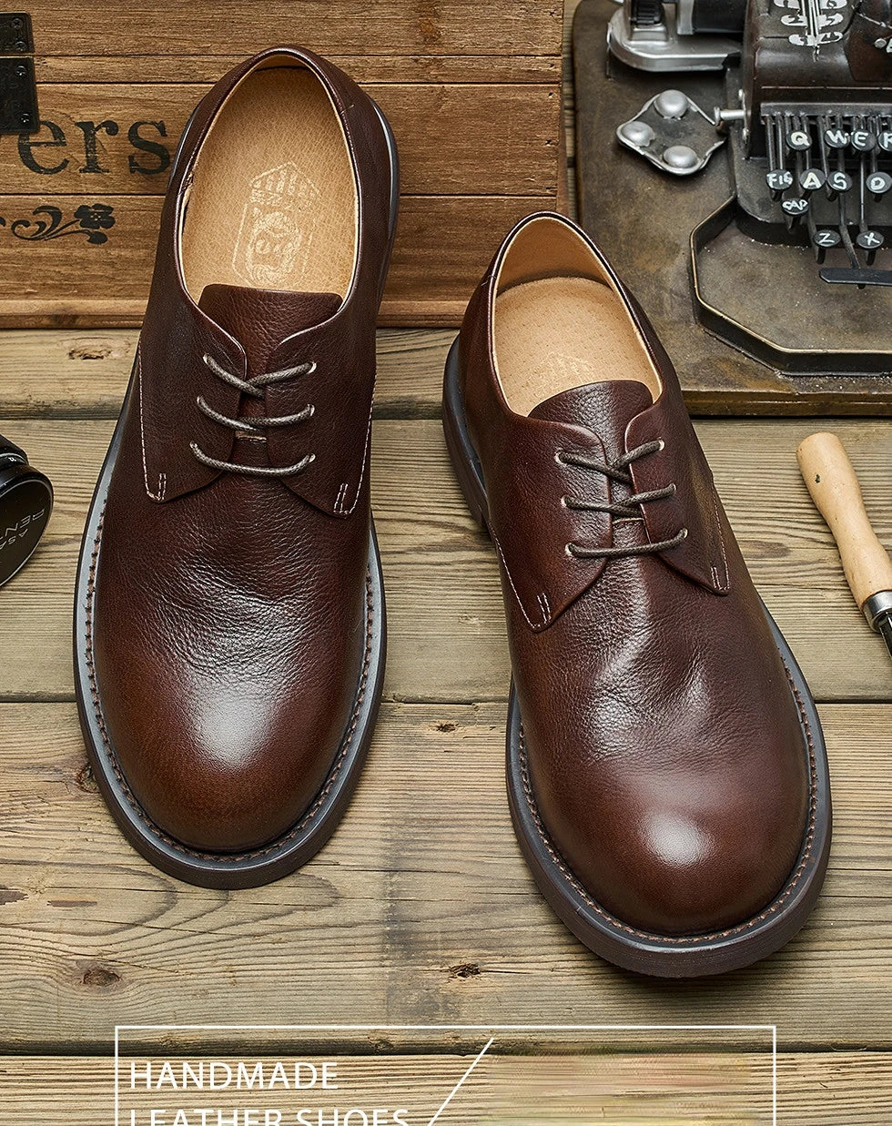 Soft Leather Mens Dress Shoes Luxury Genuine Leather 2025 Summer New Fashion Comfortable Handmade Designer Casual Business Shoes