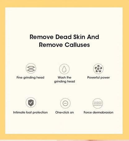 NEW USB Electric Dead Skin Pedicure Automatic Foot Grinder Rechargeable Roller Feet Pedicure Tool with 2 Removable Roller Heads