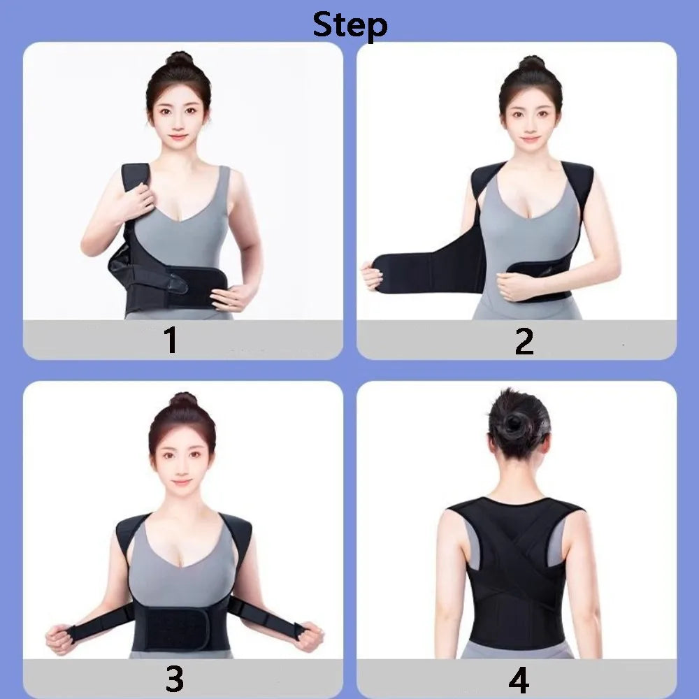 Adjustable Breathable Posture Corrector Back Support Brace for Scoliosis Hunchback Relief Men Women Medical Grade Straightener