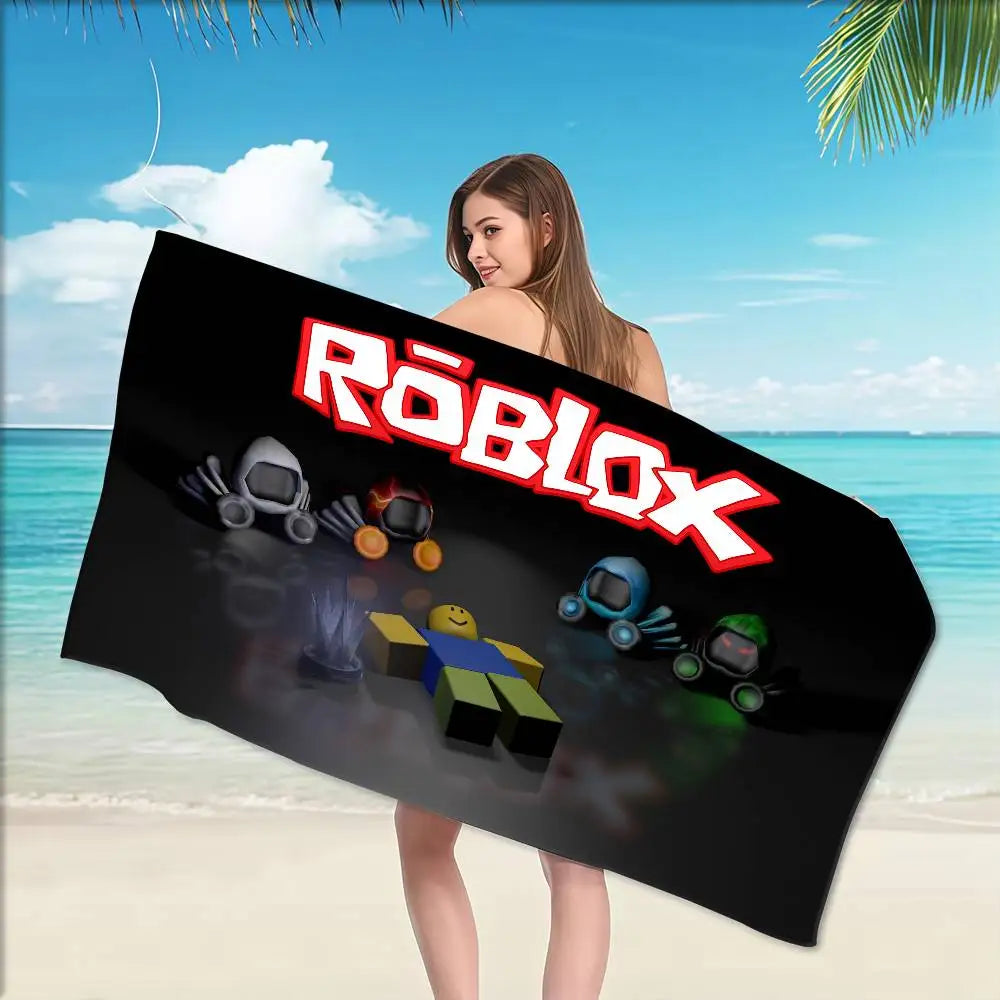 Game-R-Robloxs Beach Towel Colorful Bath Towels For Girl Microfiber Quick Dry Custom Sand Free Beach Yoga Spa Gym Pool