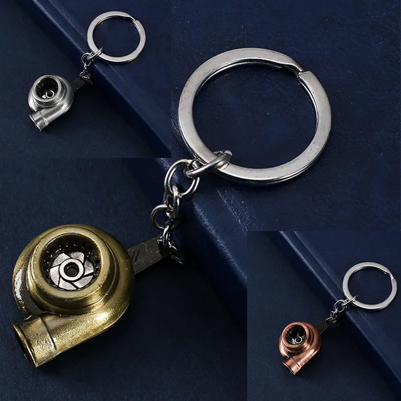 Car Part pendant Mini Turbine Shape Worm Auto Part Car Turbo Keychain