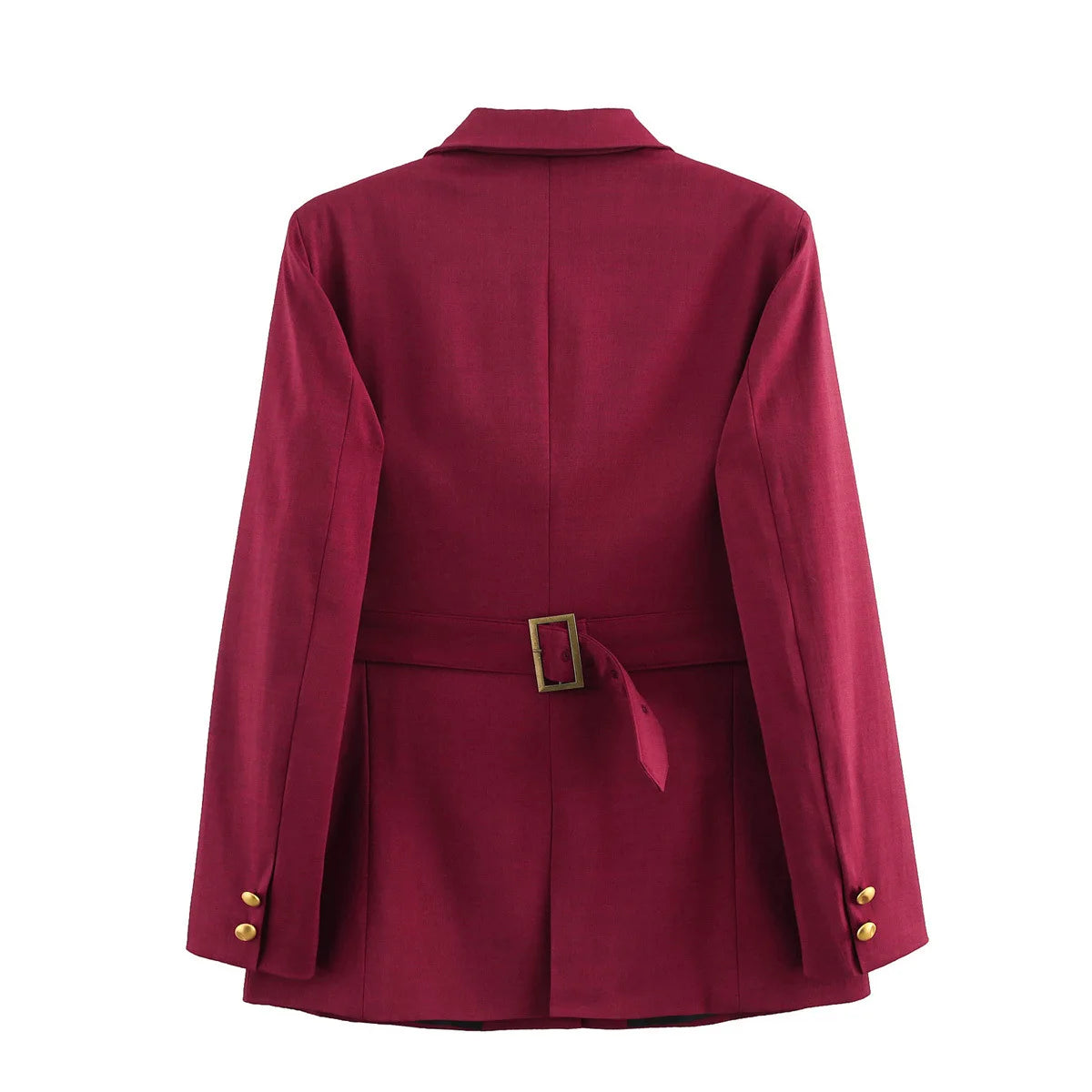 Female Office Suit Jacket with Sashes Y2K Elegant Women Formal Blazer 2025 Spring Long Sleeve Single Breasted Coat   ﻿