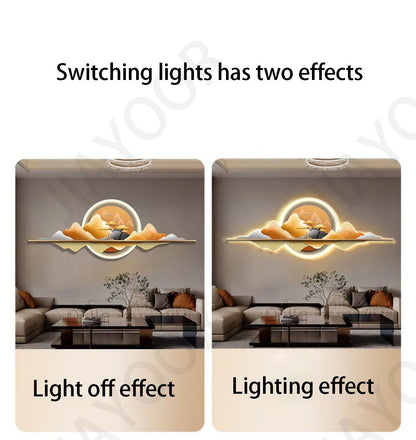 Wall Lamp Entrance Decoration Light Corridor Hanging Hallway Modern Nordic landscape Painting Lamps Home Living Room Mural Light