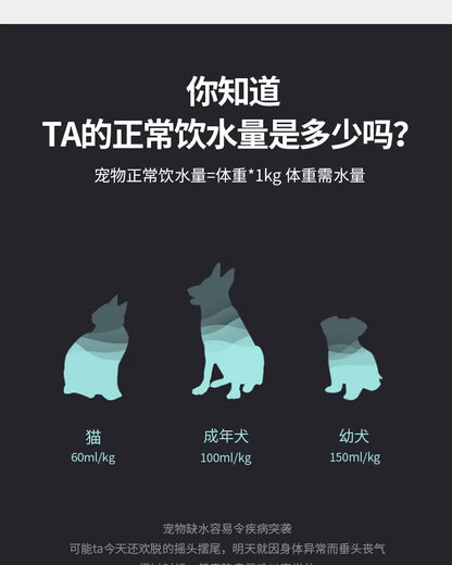 Cat water dispenser, dog drinking water, pet automatic feeder, dog feeding water, cat water bowl artifact