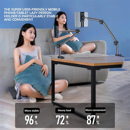 Tablet Holder for Bed Desk IPad Stand with Flexible Metal Arm Rods Tablet Stand For 4-13 inch Android Tablet Xiaomi Poco Bracket