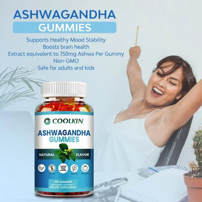 Ashwagandha Gummies - Natural Anxiety Relief, Improves Mood, Helps with Immunity and Thyroid Function, Anti-anxiety