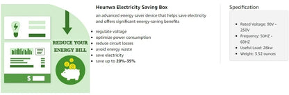 Electricity Saving Box US/EU Adapter Intelligent Power Factor Saving Device Smart Power Saver Cost Reducing Home Office