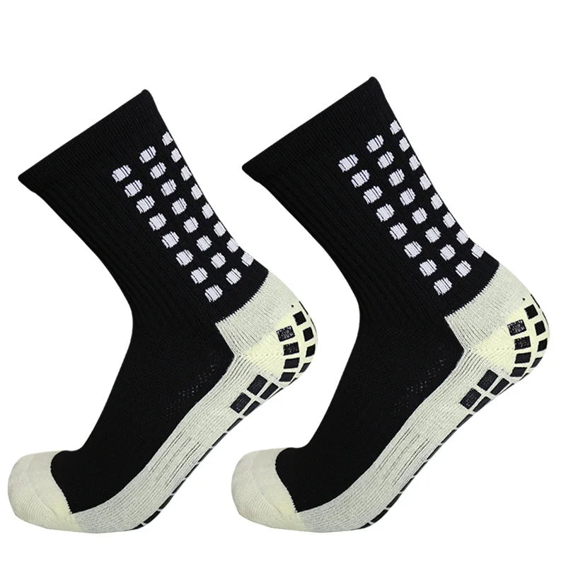 Sports 2025 and New Football Socks Women Men New Socks Non-slip Silicone Bottom Soccer Basketball Grip Socks