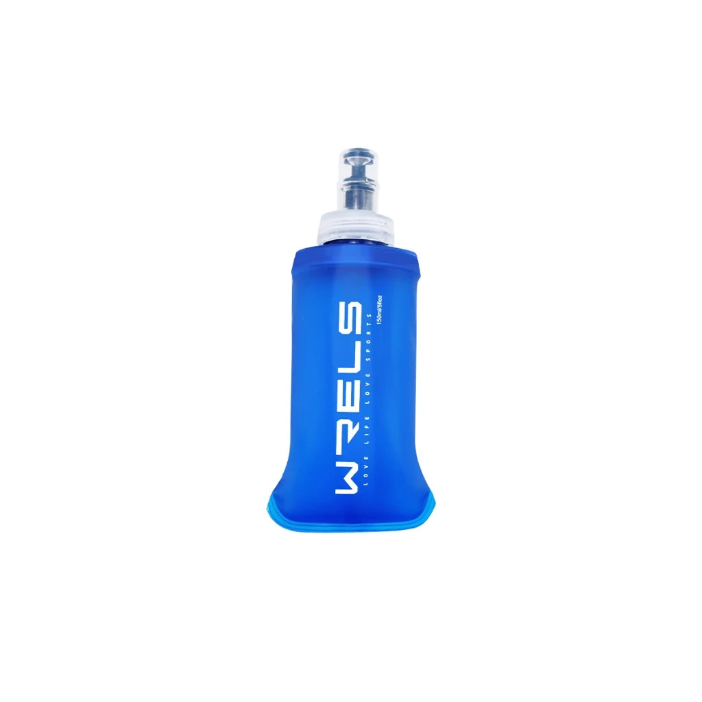 WRELS Folding Water Bottle TPU BPA-Free Collapsible Soft Flask Outdoor Sport Hiking Camping Running Portable Soft Water Bottle