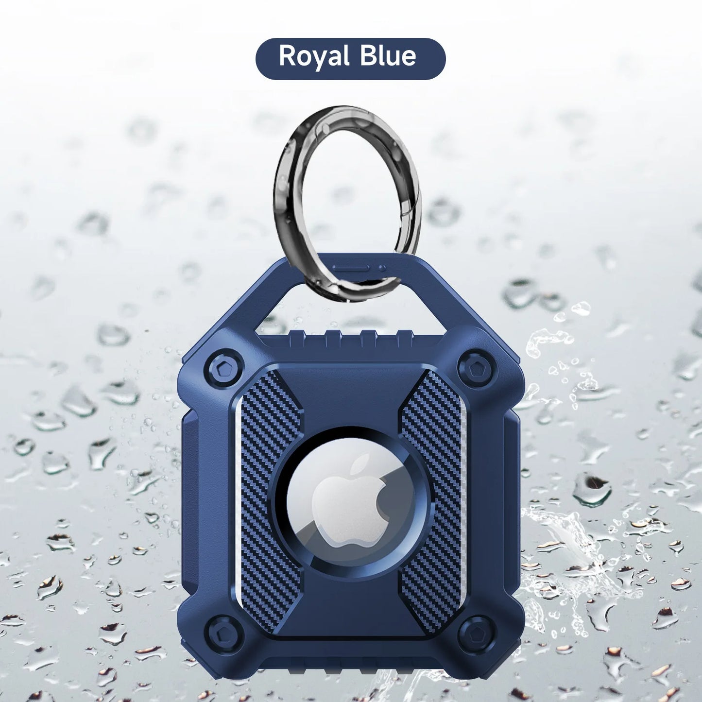 Waterproof Airtag Keychain Holder Case,Screw Full Cover Compatible with Apple AirTag Tracker Key Ring