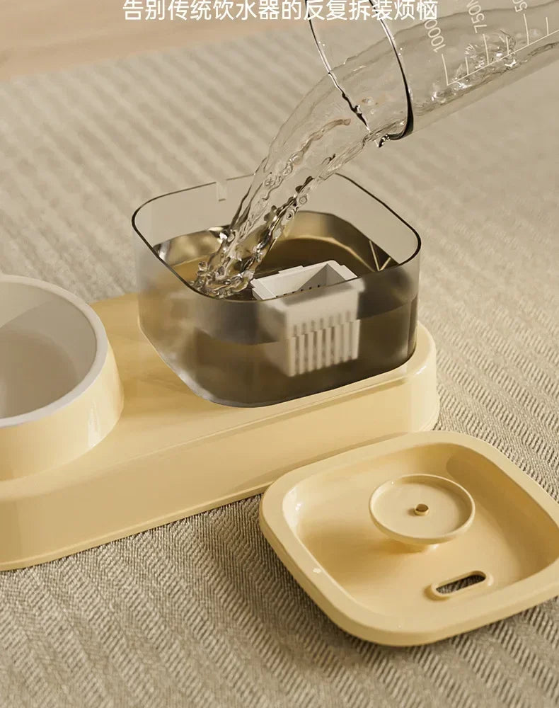 2 In 1 Pets Water Fountain Auto Filter USB Electric Mute Cat Drinker Bowl Pet Feeder Recirculate Filtring Drinker For Cats Water