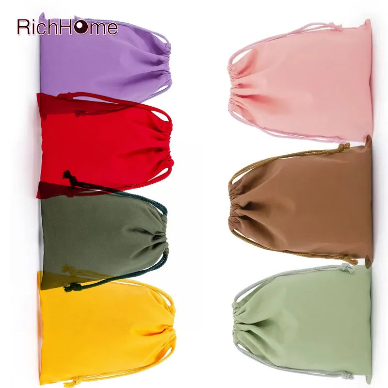Reusable Drawstring Storage Bags, Organizer Pouch for Jewelry, Toys, Cosmetics Cotton Linen Drawstring Pouches Dustproof Sacks