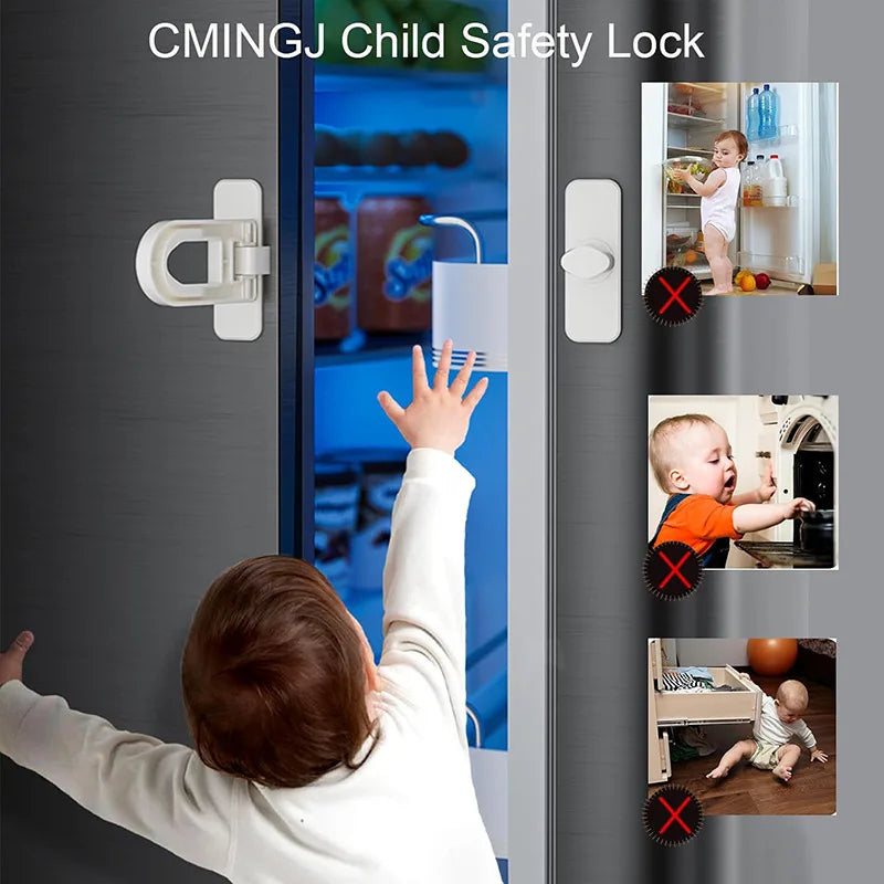 Child Safety Locks Home Refrigerator Lock for Kids Security Protection Baby Anti-Pinch Hand Refrigerators Door Dedicated Buckles