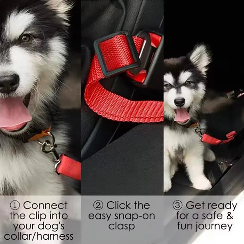 New Dog Car Seat Belt Safety Protector Travel Pets Accessories Dog Leash Collar Breakaway Solid Car Harness Pet Car Seat Belts