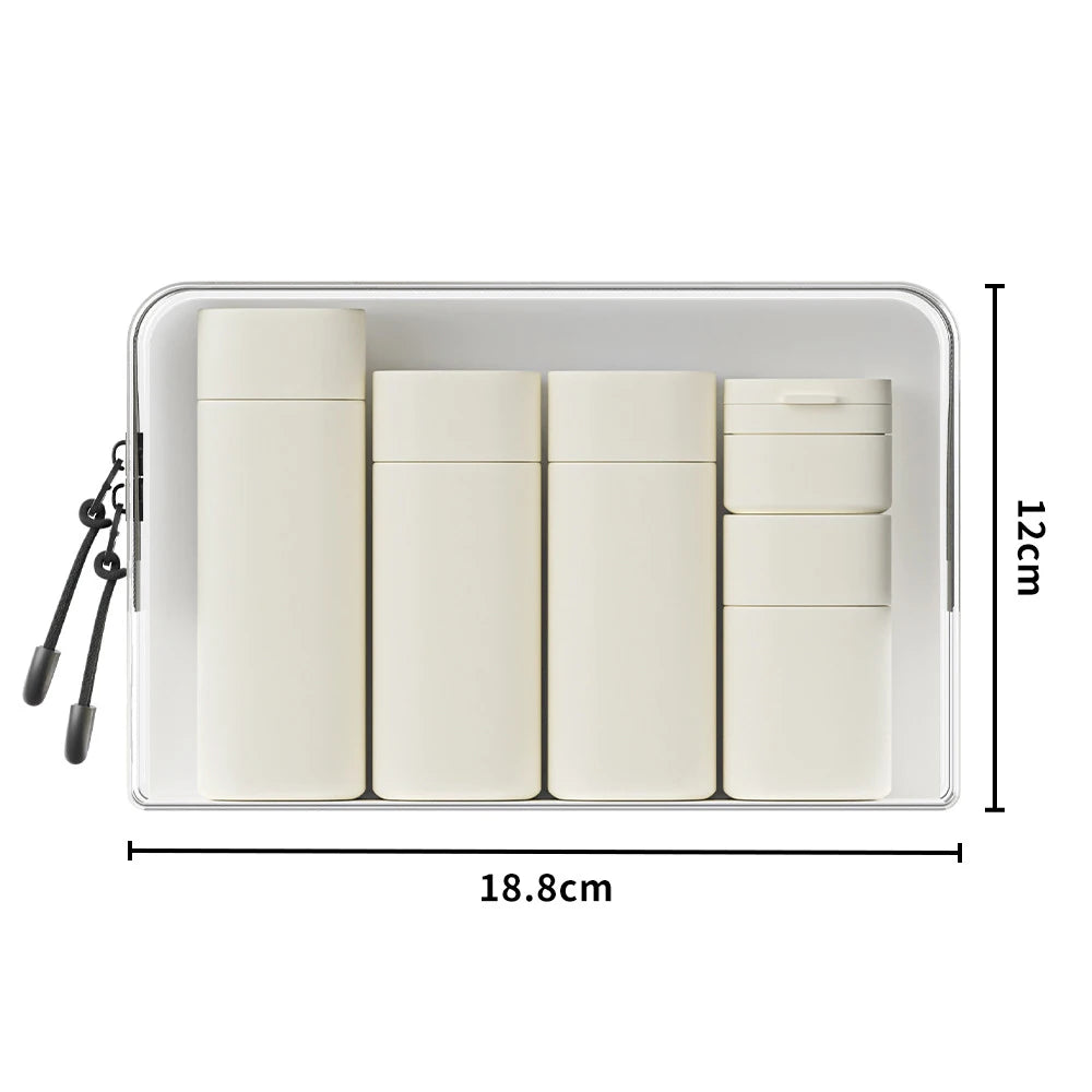 6pcs 15-100ml Travel Bottles Set Cosmetic Bottles Empty Container Leakproof Refillable Bottle For Shampoo Conditioner Lotion