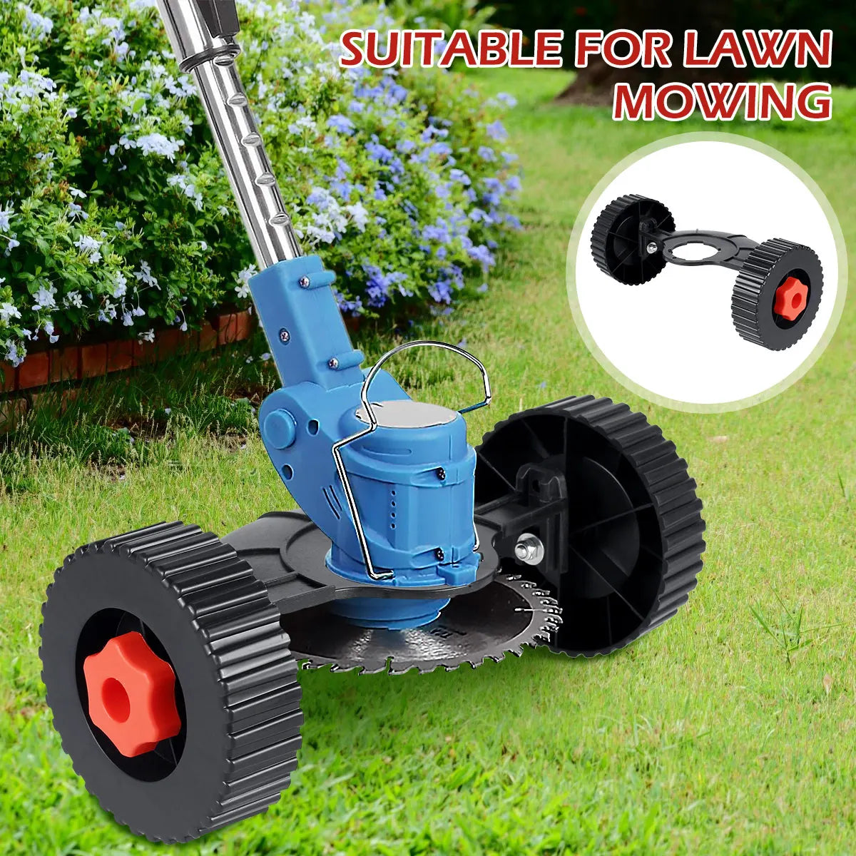 Lawn Mower Accessories Lawn Mower Auxiliary Wheel Support Wheel Adjustable Removable Lawn Mower Head Attachment