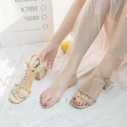 Chunky Sandal Woman Summer New 2024 Orthopedic Roman Wedge Rhinestone Sexy Medium Heel Mirror Luxury Designer Sandals for Women