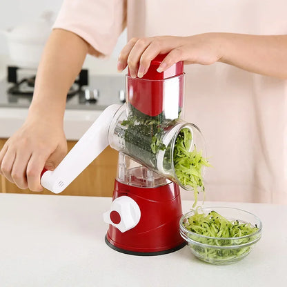 Vegetable Slicer Manual Kitchen Accessories Vegetable Chopper 3 in 1 Round Grater Cutter Potato Spiralizer Home Kitchen Gadgets