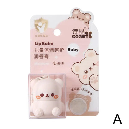 Children Fruity Lip Balm Cute Little Bear Lip Balm For Baby Moisturizing Anti-Dry Anti Crack Lipbalm Lip Care
