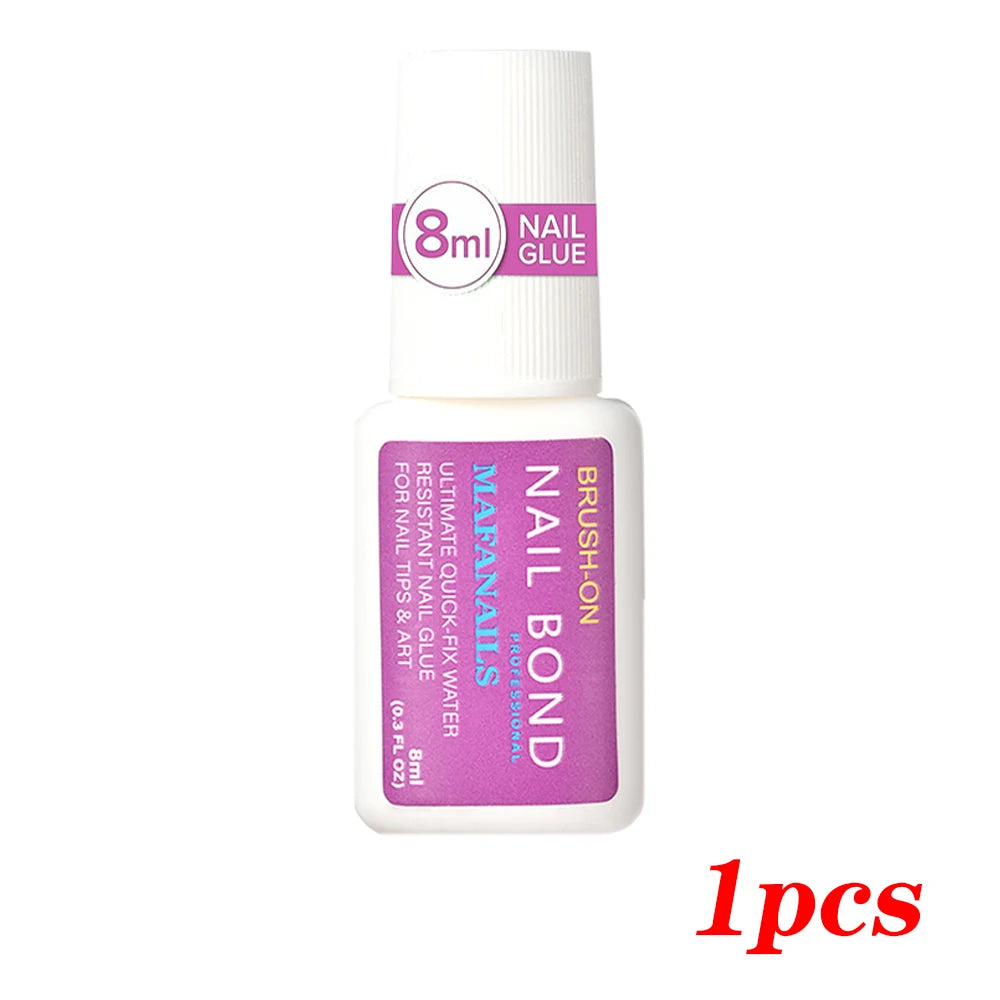 10g Nail Glue For Nail Tips Strongest Press On Nails (2/3/7/8/10ml) Nail Bond Brush On Nail Glue For For Acrylic Tips Nail Glue
